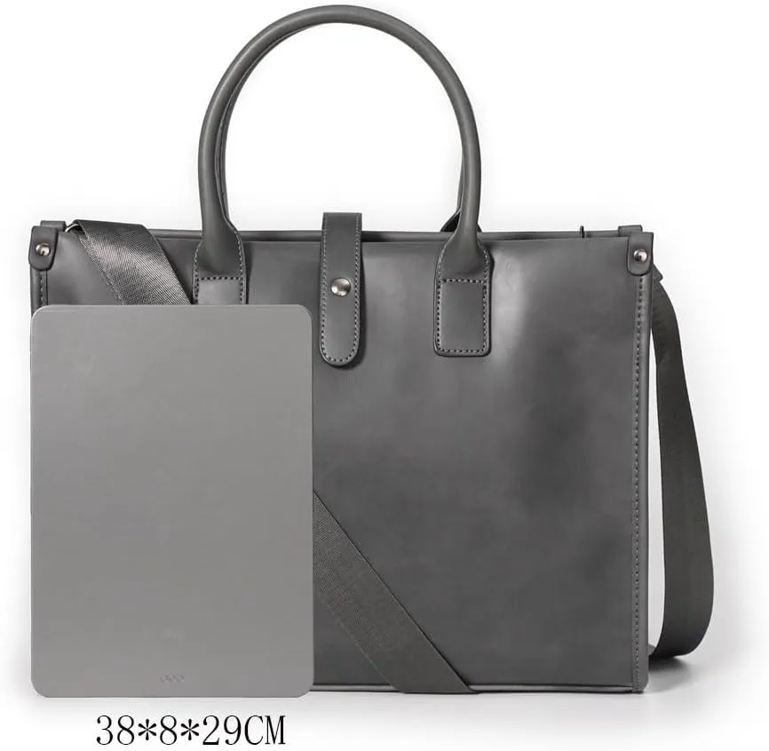 Men's Leather retro Business Briefcase Handbag Single Shoulder Crossbody Bag Office Bag