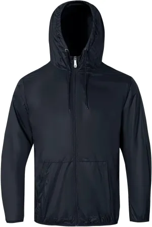 Mens Lightweight Running Jacket Waterproof Cycling Jackets Packable Uv Sun Protection Windbreaker with Hood