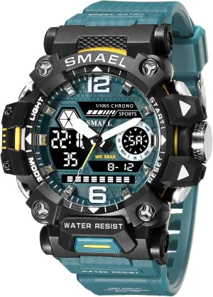 Men's Military Watch Outdoor LED Digital Watch Waterproof Tactical Army Wrist Sports Watches for Men 8072