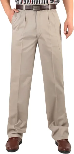 Men's Pants Classic Casual Relaxed Fit Business Office Pants Golf Suit Dress Pants for Men Straight Leg Golf Pants