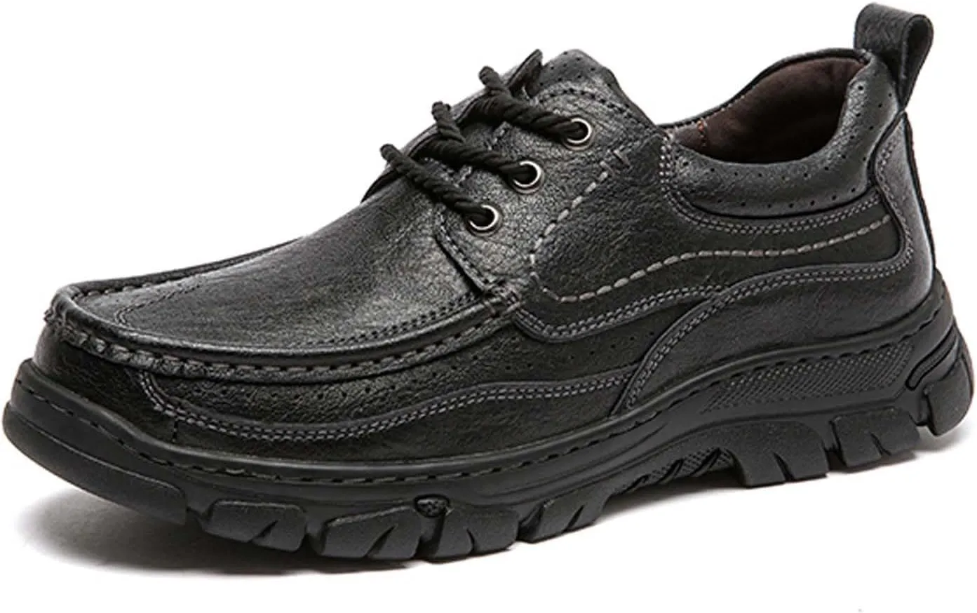 Men's Premium Cowhide Leather Walking Shoes, Fashion Casual Sneakers, Business Casual Leather Shoes, Driving Shoes, Soft, Comfortable, Wear-Resistant, Hand-Stitched