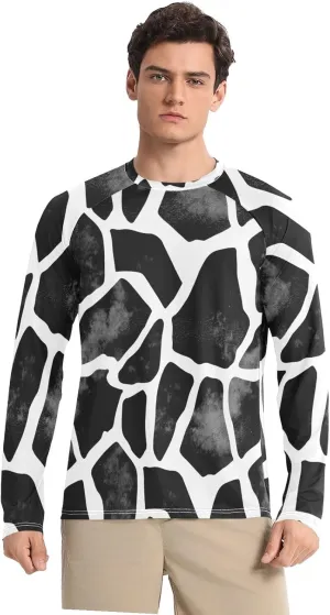 Men's Rash Guard Shirts, UPF 50  Long Sleeve Swimsuit Top Bathing Suit S-XXL