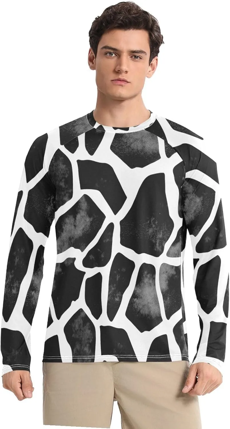 Men's Rash Guard Shirts, UPF 50  Long Sleeve Swimsuit Top Bathing Suit S-XXL