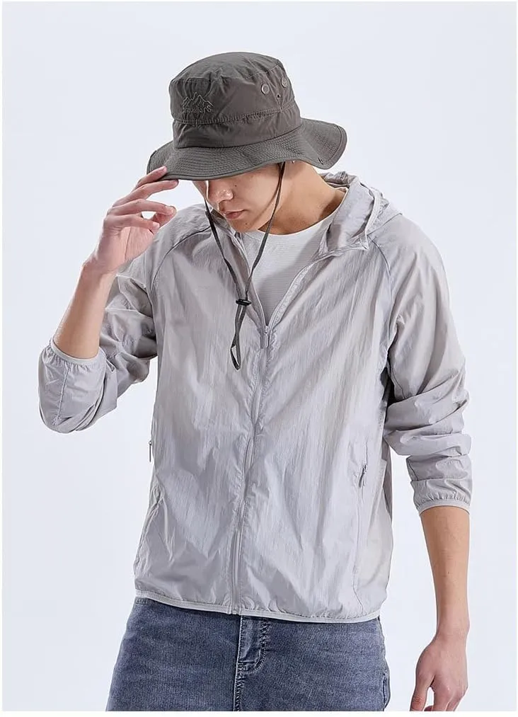 Men's Rash Guard Shirts Workwear Sunscreen Clothing SPF50 UV-Proof Summer Breathable Fishing Sun Protection Shirts
