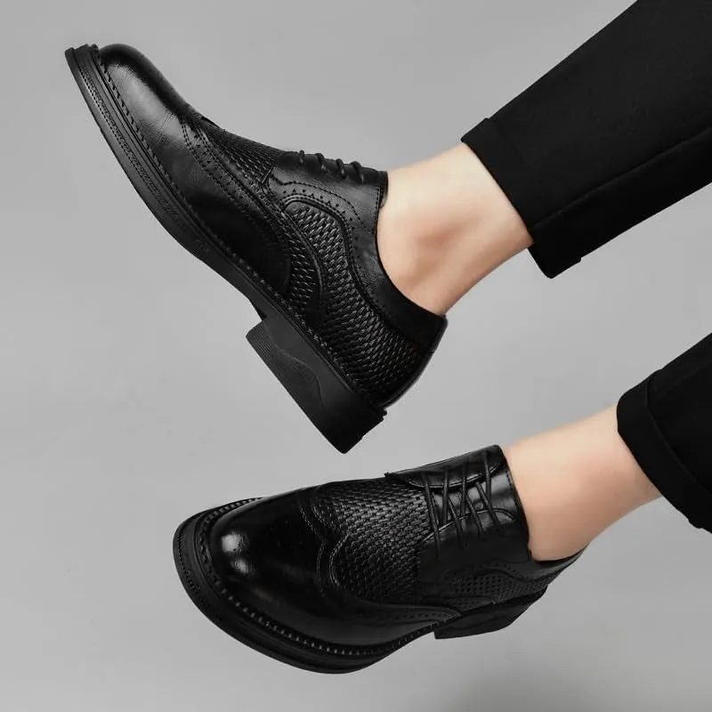 Men's Shiny Patent Leather Dress Shoes Platform Oxford Shoes for Weddings, Parties, Work, Church, Professionals