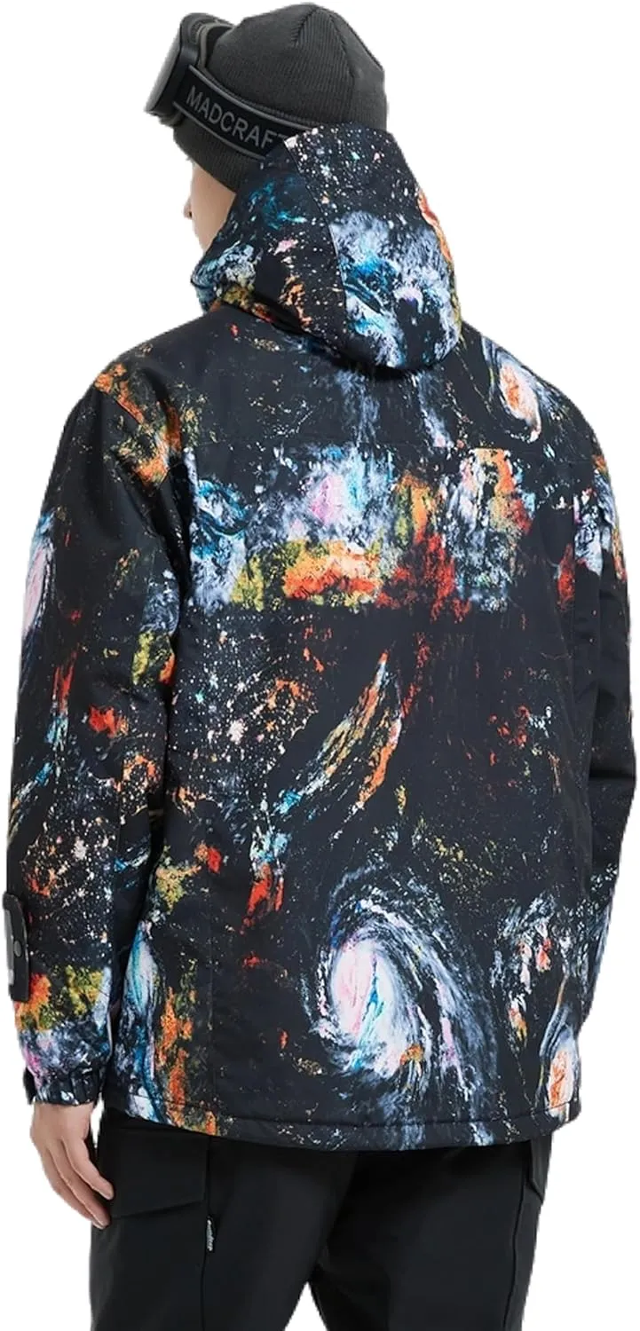 Men's Ski Jacket Waterproof Insulated Winter Snow Coat for Outdoor Snowboarding Raincoat