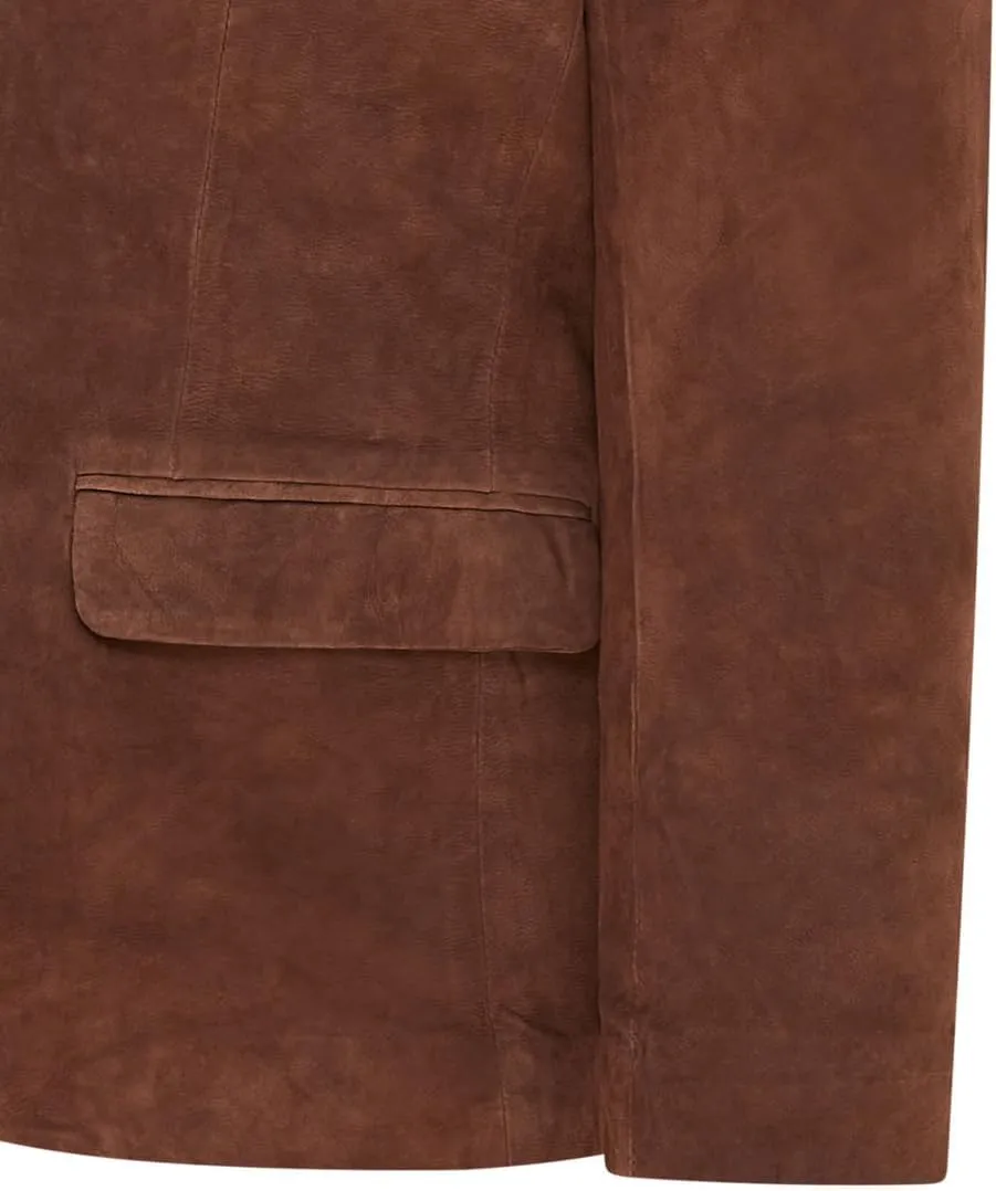 Mens Soft Real Suede Leather Italian Blazer Jacket Coat