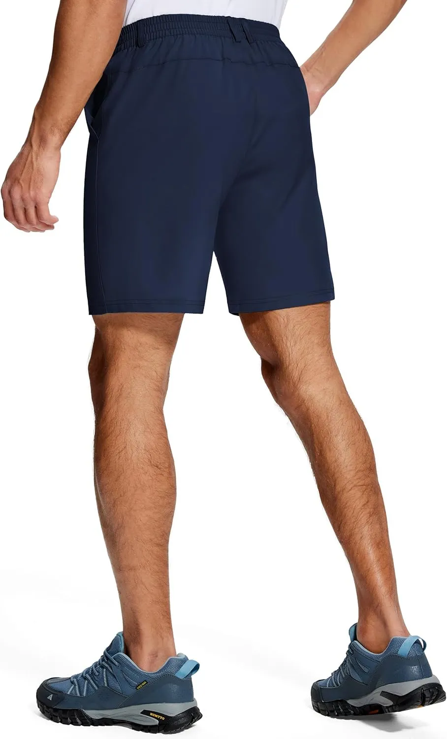 Mens Stretch Golf Shorts 7 Inch Inseam Quick Dry Lightweight Dress Shorts for Men with Zipper Pockets Hiking