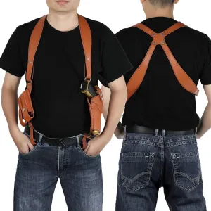 Men’S Vertical Leather Shoulder Holster: Universal Concealed Carry System