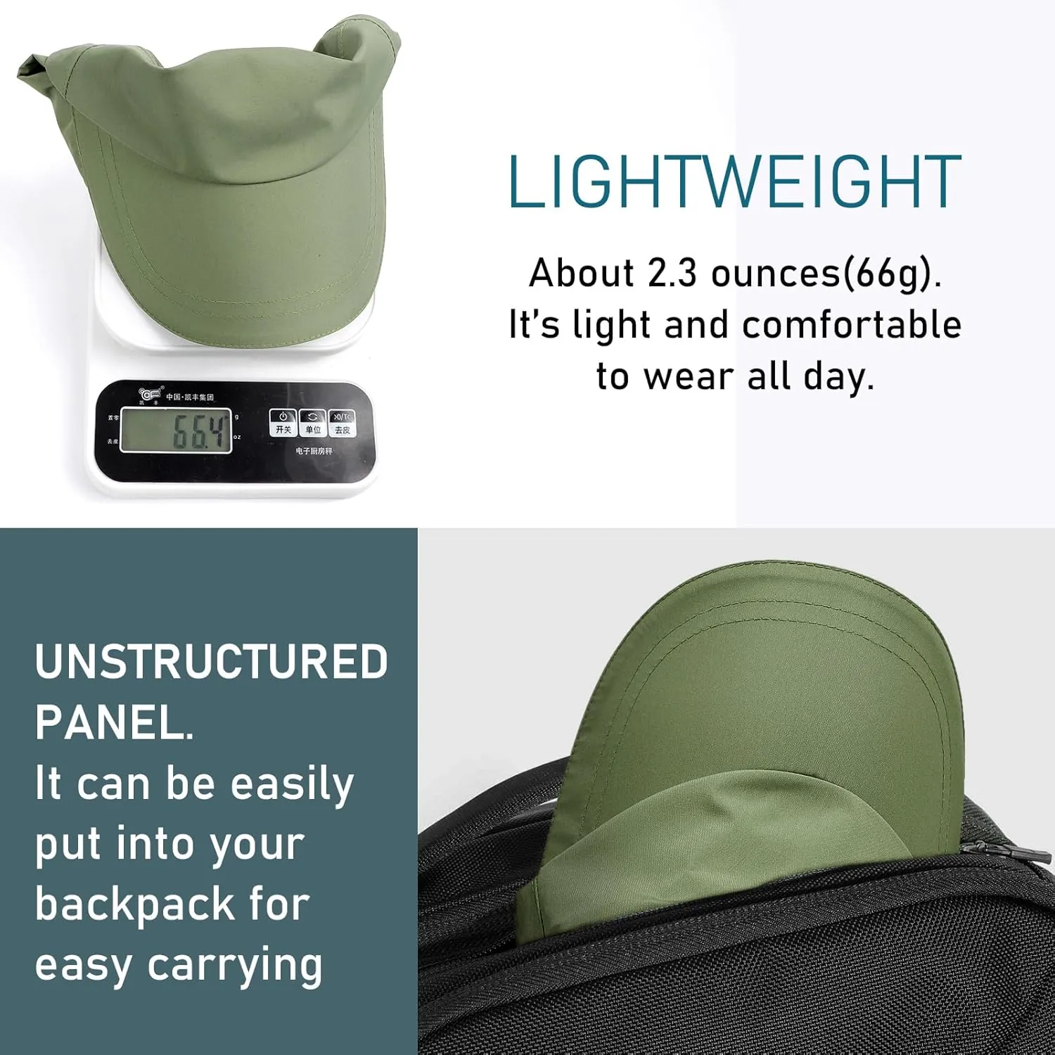 Mens Waterproof Baseball Cap Womens Rain Hat Foldable Outdoor Running Sun Fishing hat