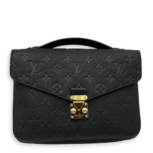 Metis Crossbody Bag Black in Empreinte Leather, Gold hardware