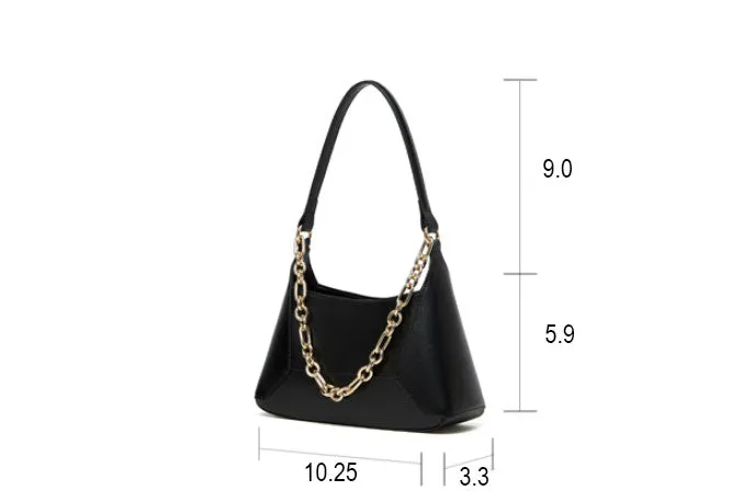 Midnight Luxe Chain Shoulder Bag
