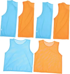 Milisten Reusable Soccer Vests 6 Pack Breathable Sports Vest for Football Basketball Training Open Sided Quick Drying Comfortable for Adults Boys and Girls