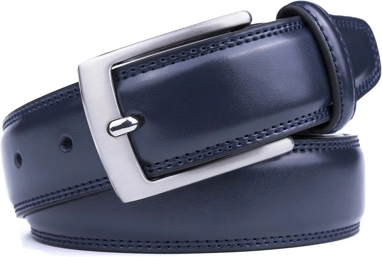 MILORDE Men's Genuine Leather Dress Belt, Handmade, 100% Cow Leather, Fashion & Classic Designs for Work Business and Casual