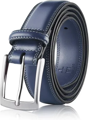 MILORDE Men's Genuine Leather Dress Belt, Handmade, 100% Cow Leather, Fashion & Classic Designs for Work Business and Casual