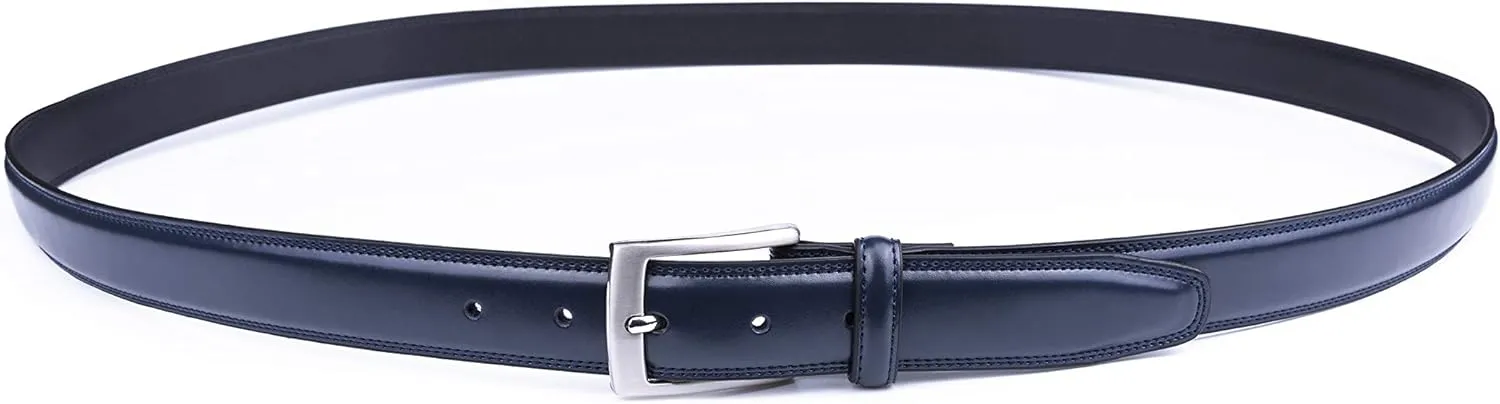 MILORDE Men's Genuine Leather Dress Belt, Handmade, 100% Cow Leather, Fashion & Classic Designs for Work Business and Casual