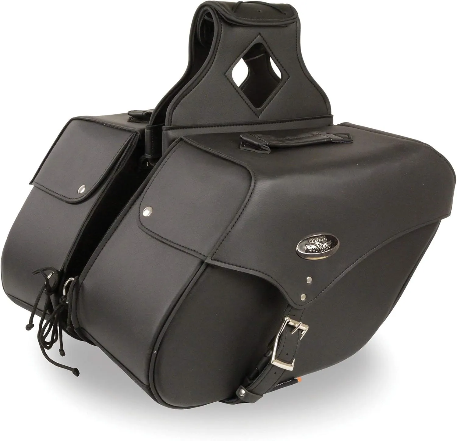 Milwaukee Performance SH668ZB Black Large Zip-Off Single Strap PVC Throw Over Saddlebags - One Size