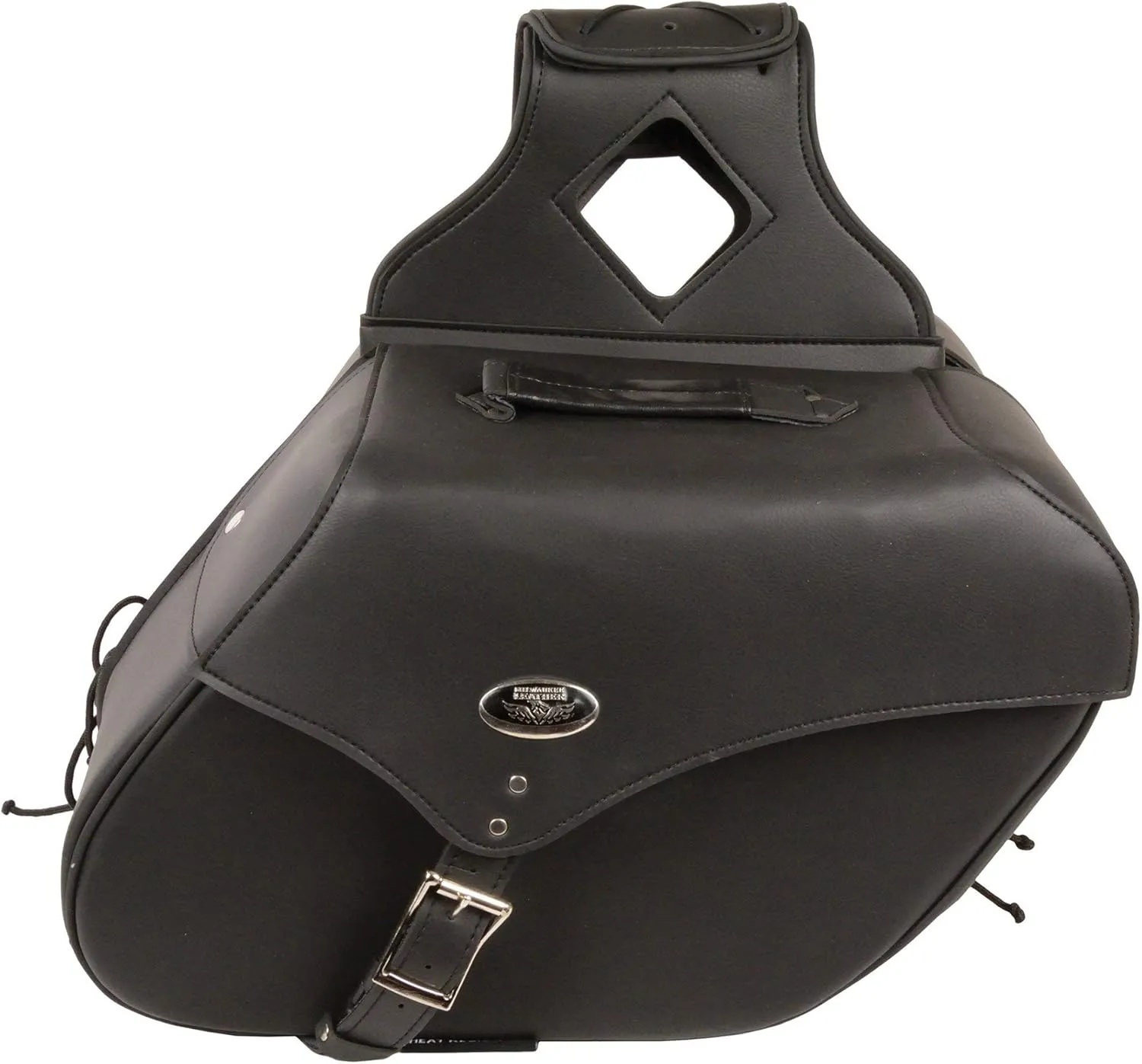 Milwaukee Performance SH668ZB Black Large Zip-Off Single Strap PVC Throw Over Saddlebags - One Size