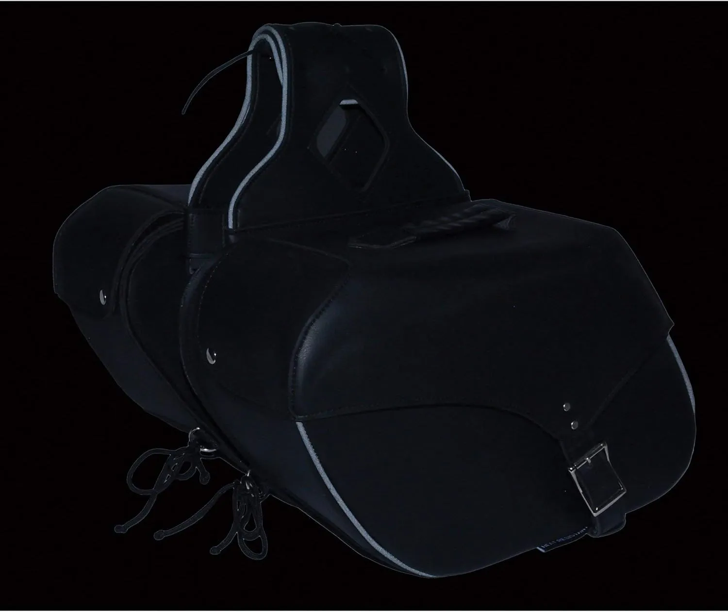 Milwaukee Performance SH668ZB Black Large Zip-Off Single Strap PVC Throw Over Saddlebags - One Size