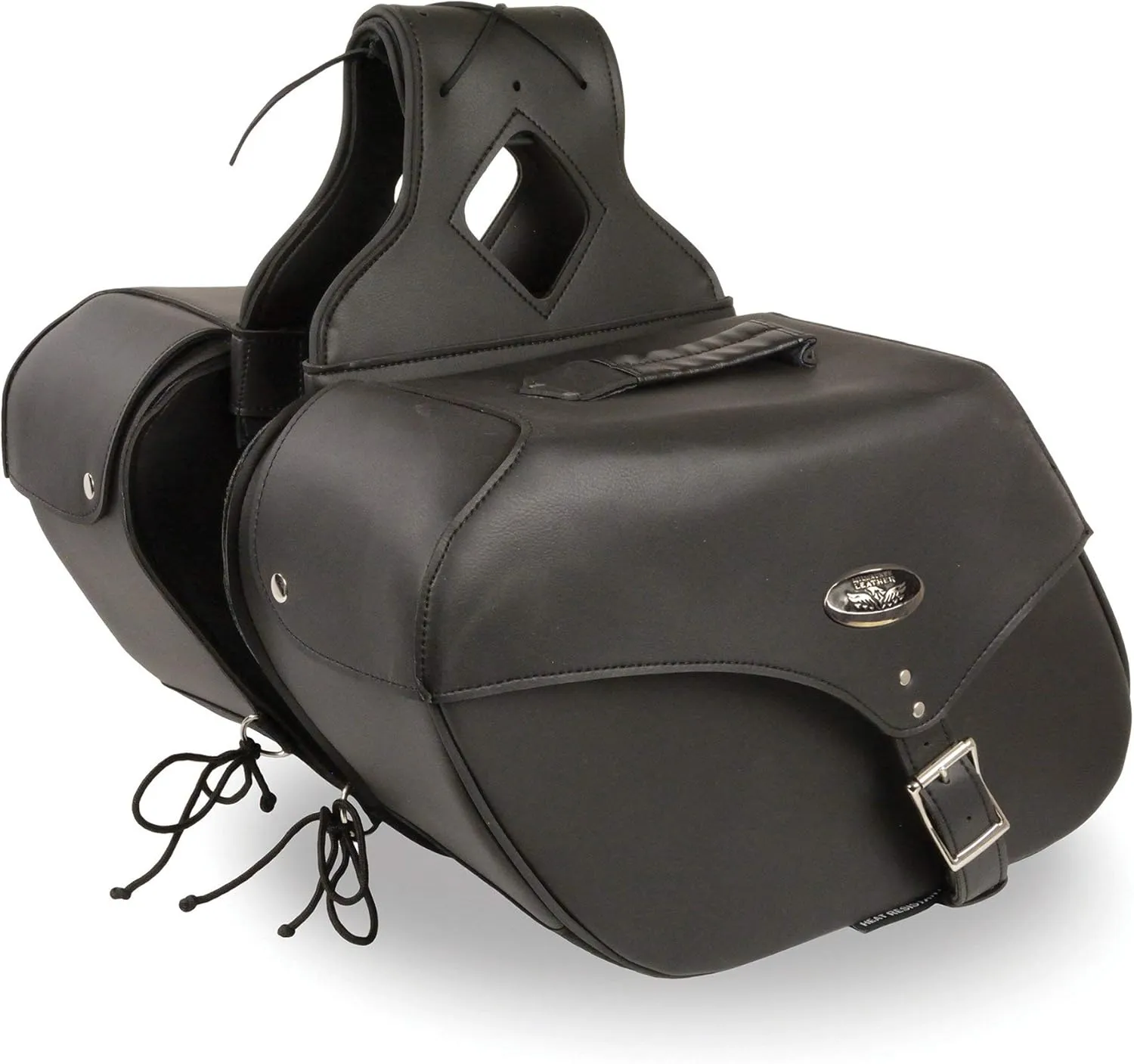 Milwaukee Performance SH668ZB Black Large Zip-Off Single Strap PVC Throw Over Saddlebags - One Size