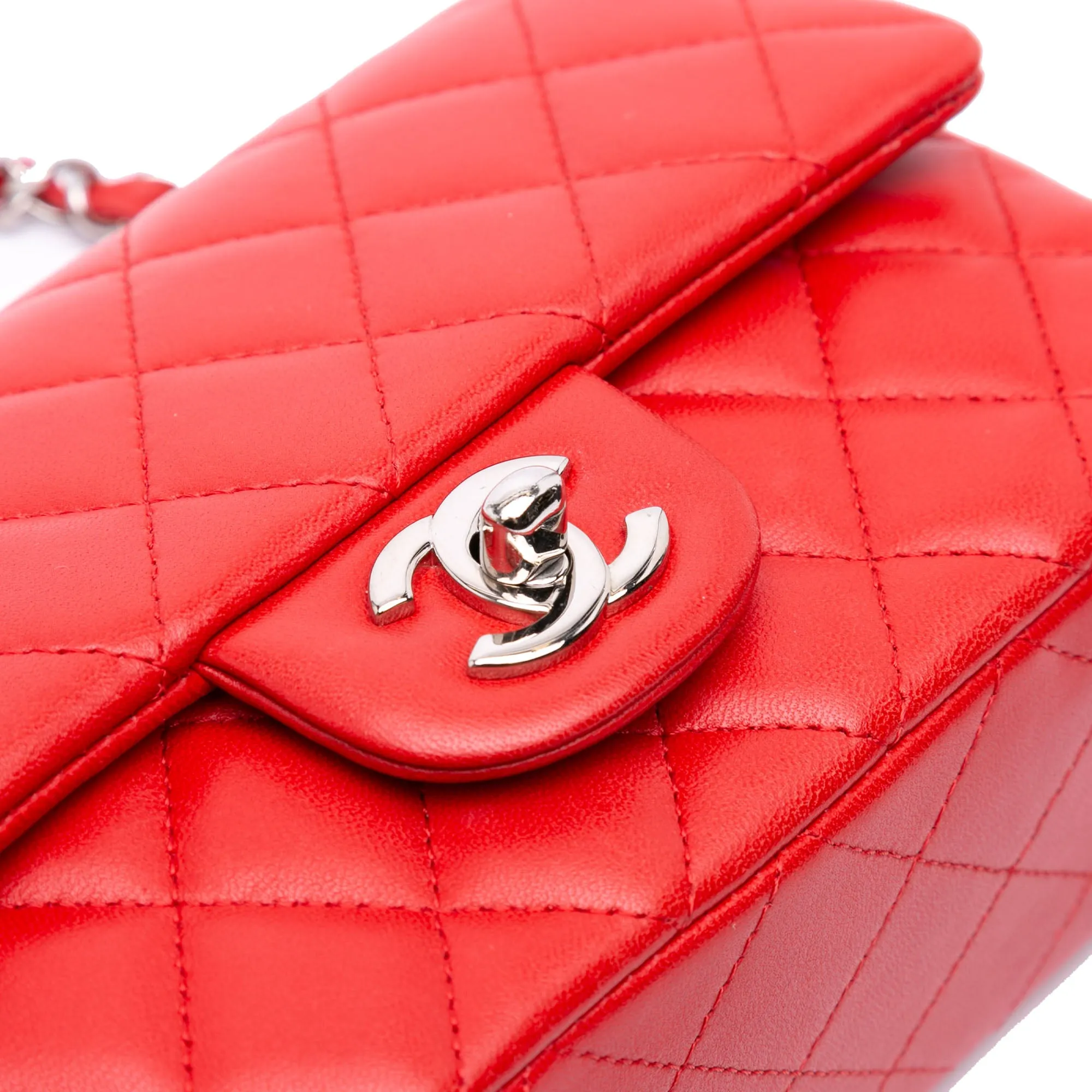 Mini Rectangular Classic Lambskin Single Flap