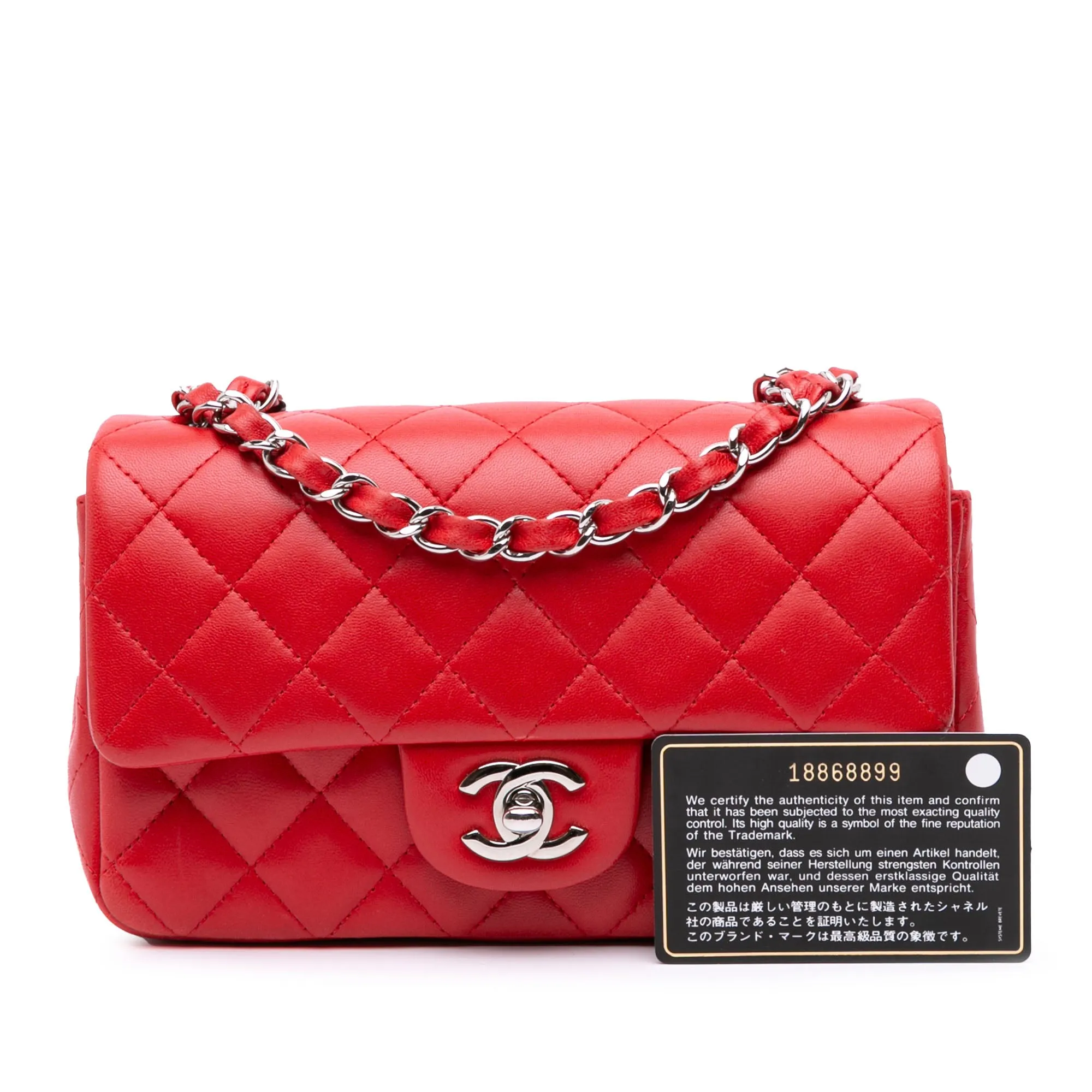 Mini Rectangular Classic Lambskin Single Flap