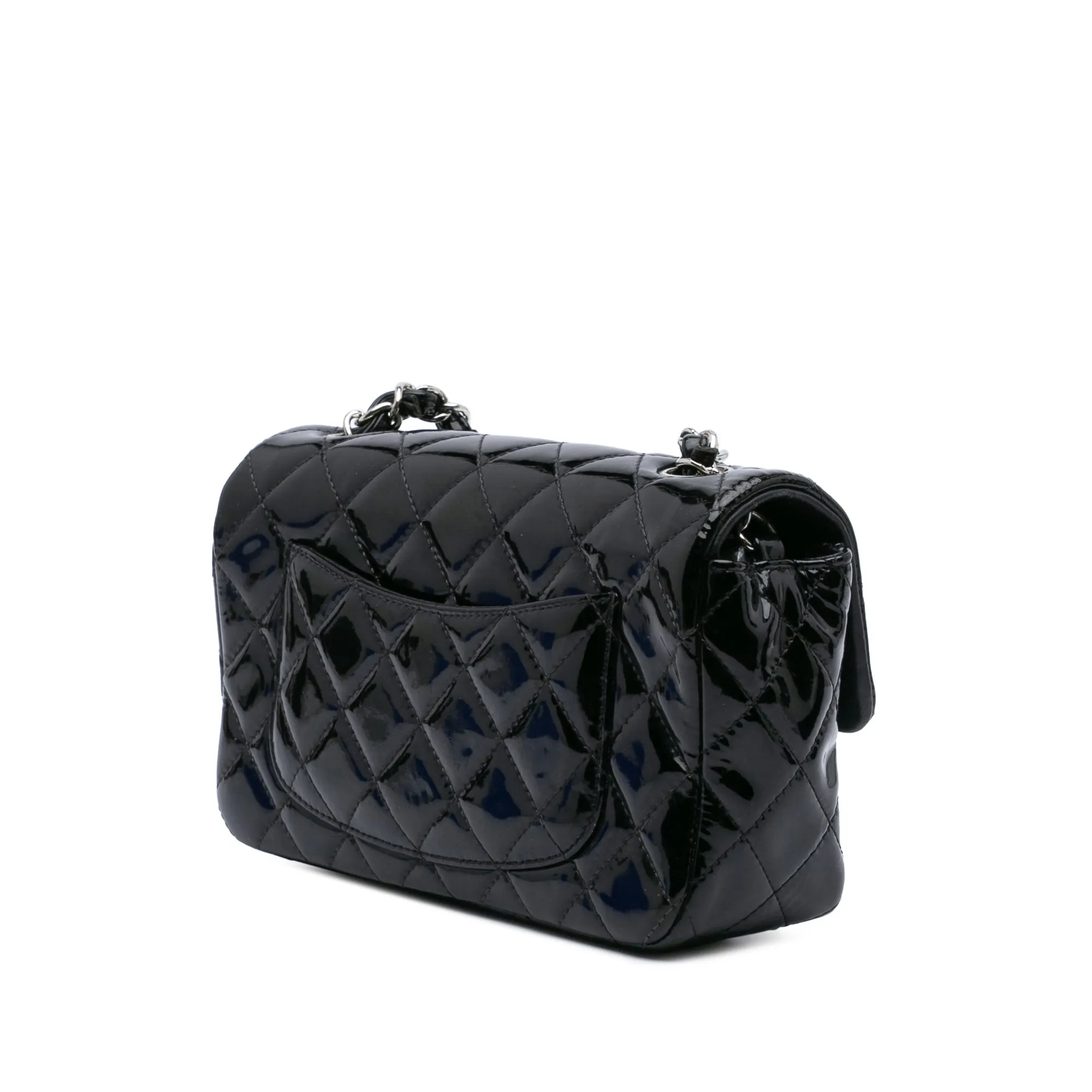 Mini Rectangular Classic Patent Single Flap