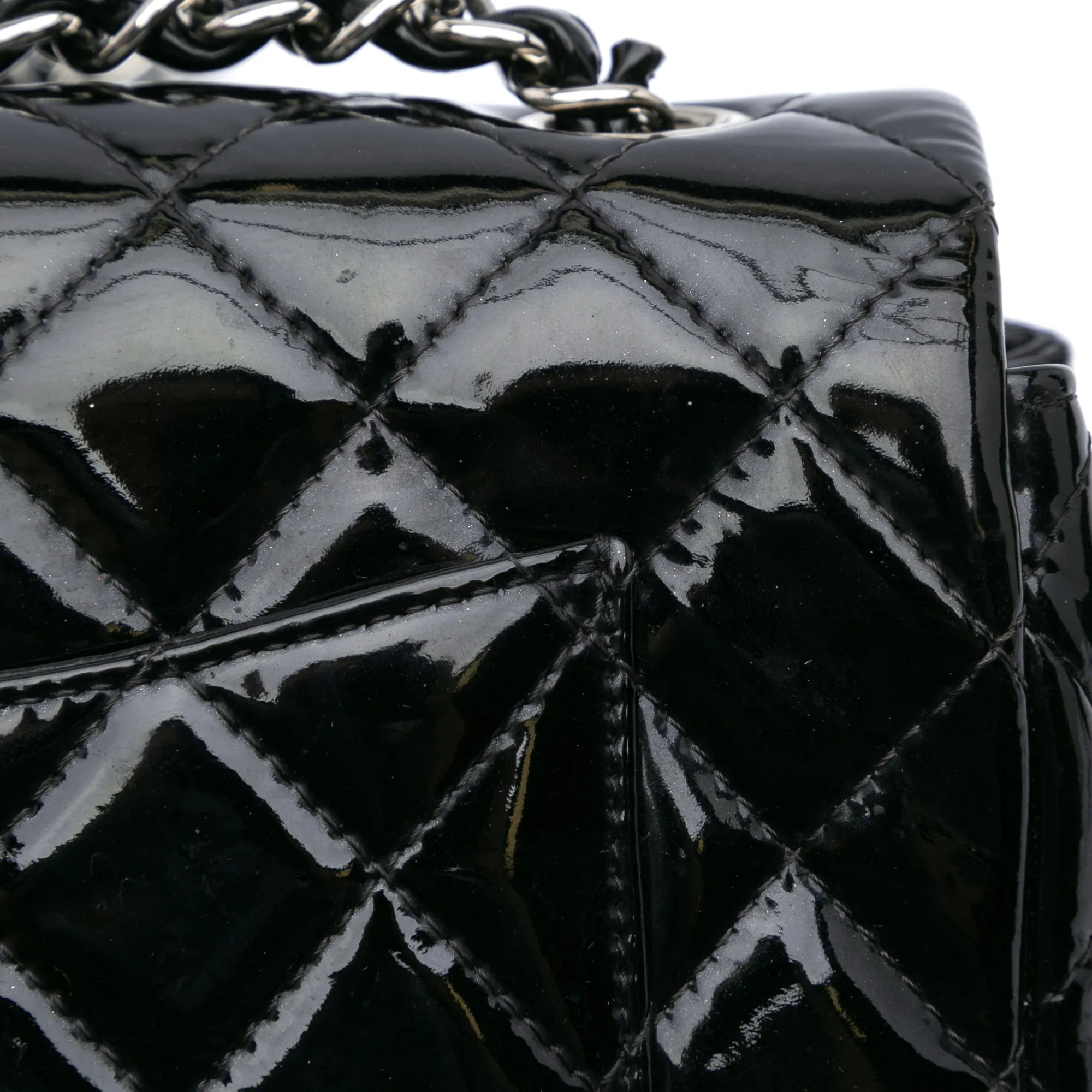 Mini Rectangular Classic Patent Single Flap