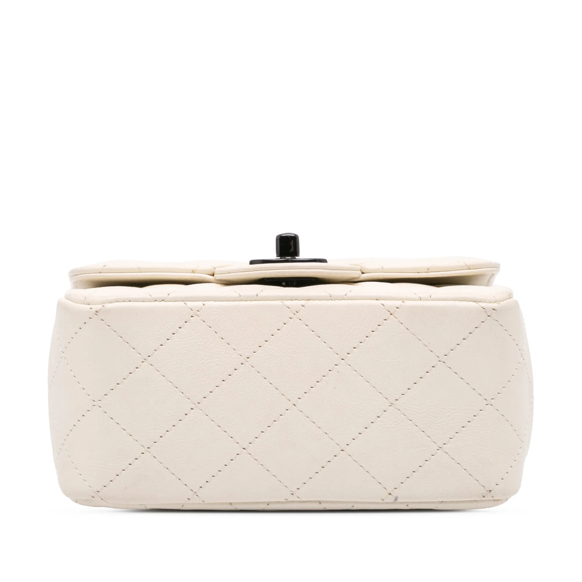 Mini Square Classic Crumpled Calfskin Single Flap