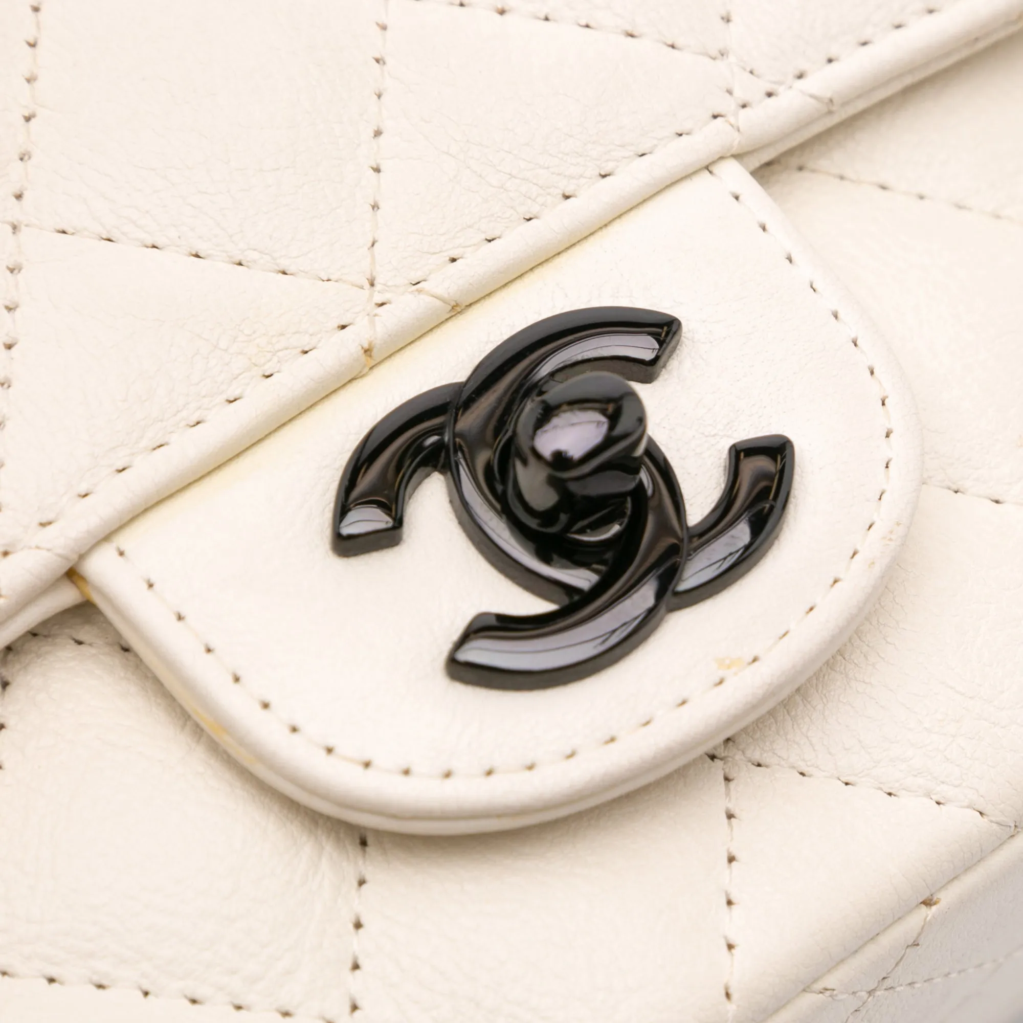 Mini Square Classic Crumpled Calfskin Single Flap