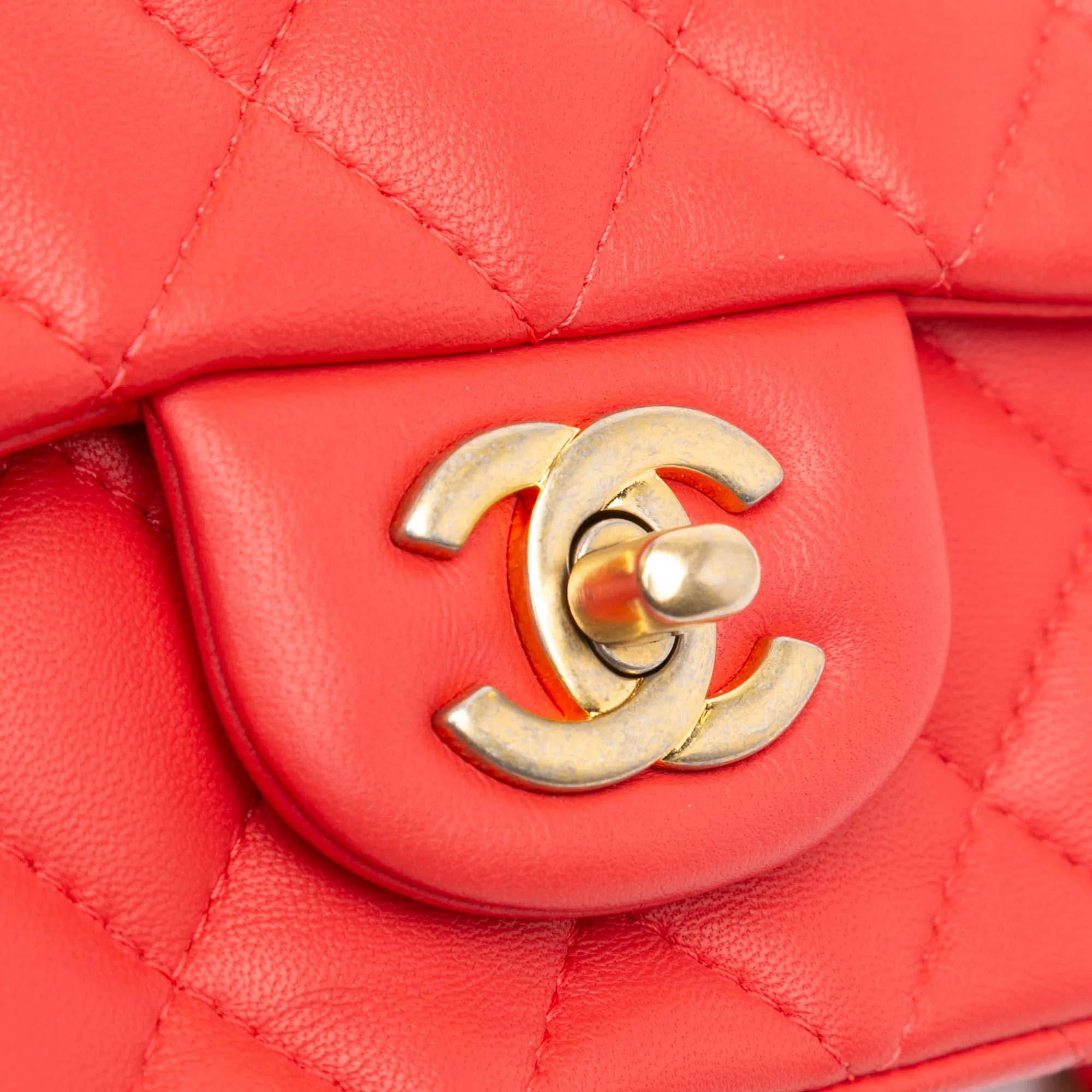 Mini Square Classic Lambskin Single Flap