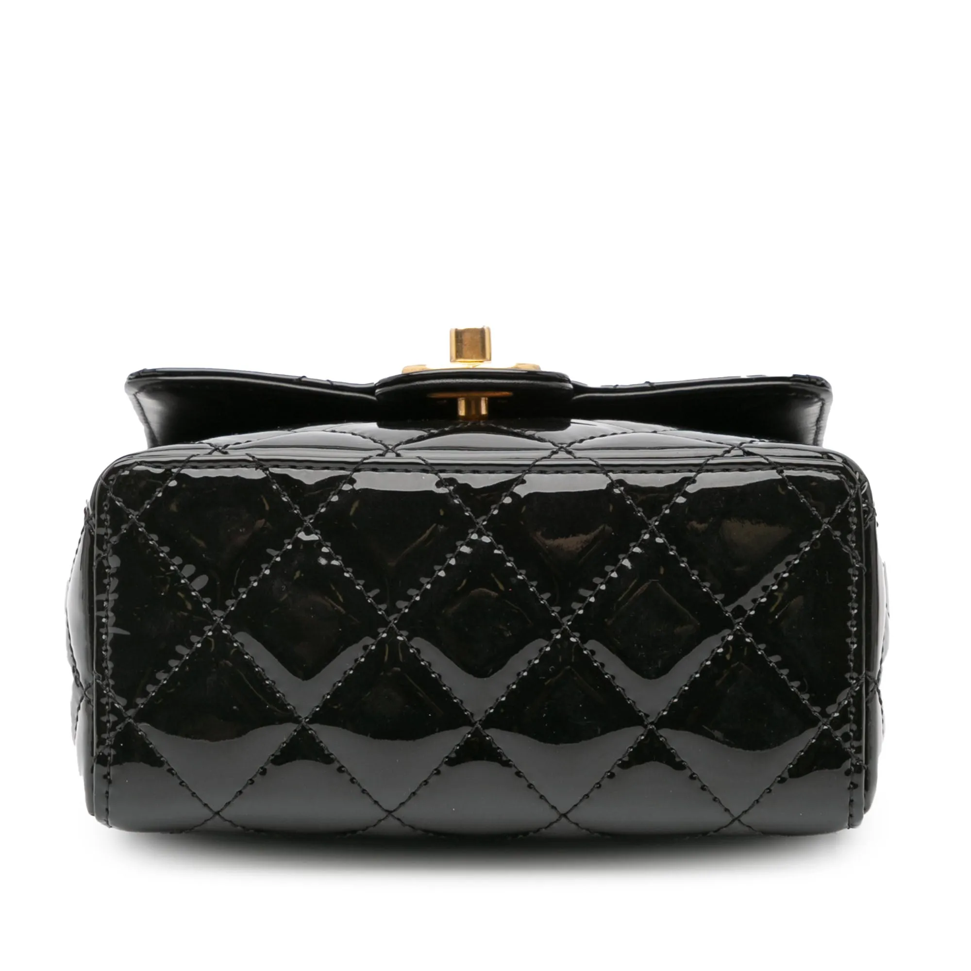 Mini Square Classic Patent Single Flap