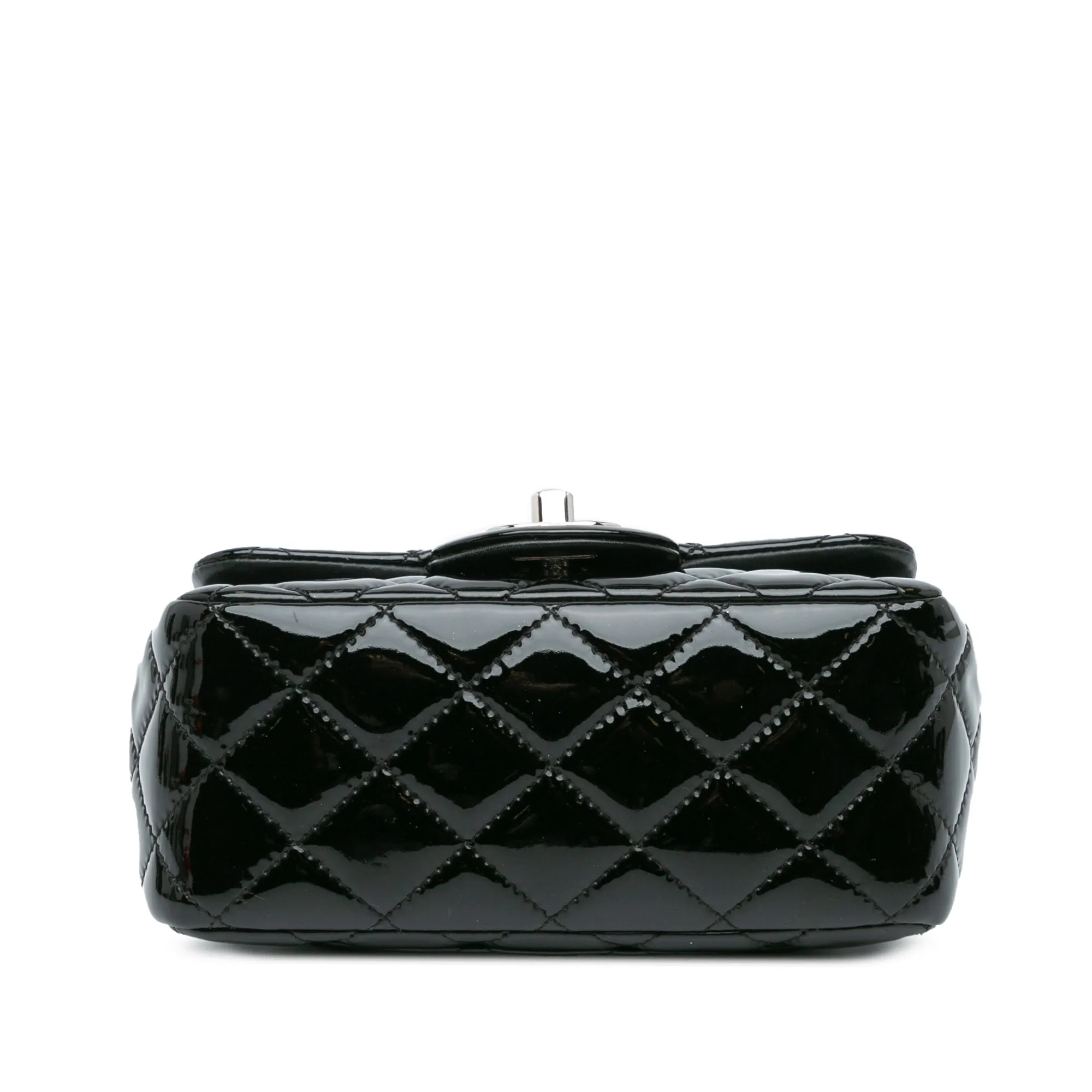 Mini Square Classic Patent Single Flap