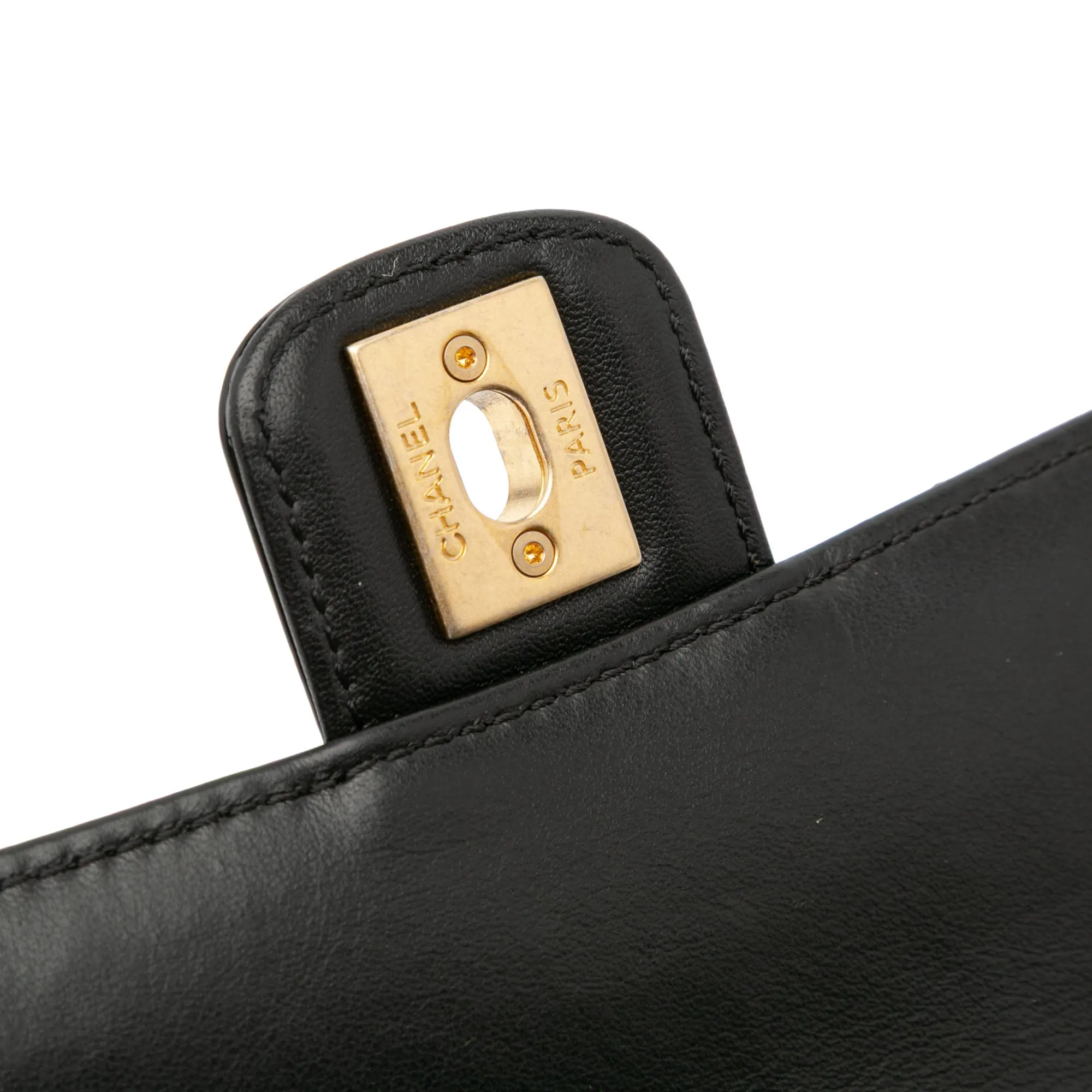 Mini Square Classic Patent Single Flap