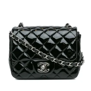 Mini Square Classic Patent Single Flap