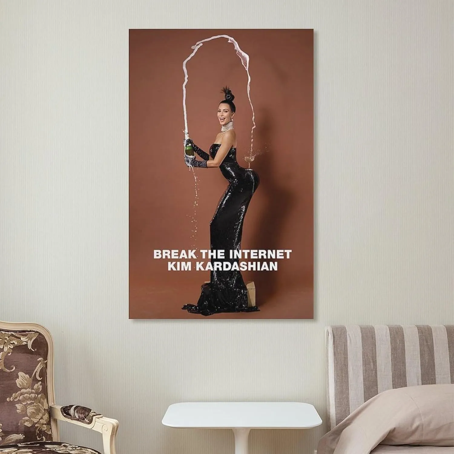 Model Kim Kardashian Sexy Poster (5) Room Aesthetic Poster Print Art Wall Painting Canvas Posters Modern Bedroom Decor 24x36inch(60x90cm)