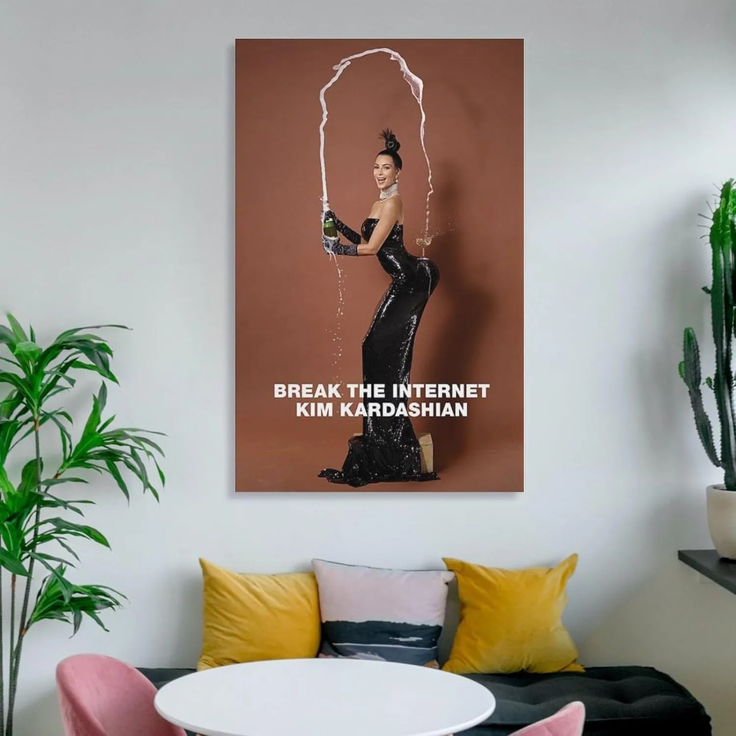 Model Kim Kardashian Sexy Poster (5) Room Aesthetic Poster Print Art Wall Painting Canvas Posters Modern Bedroom Decor 24x36inch(60x90cm)