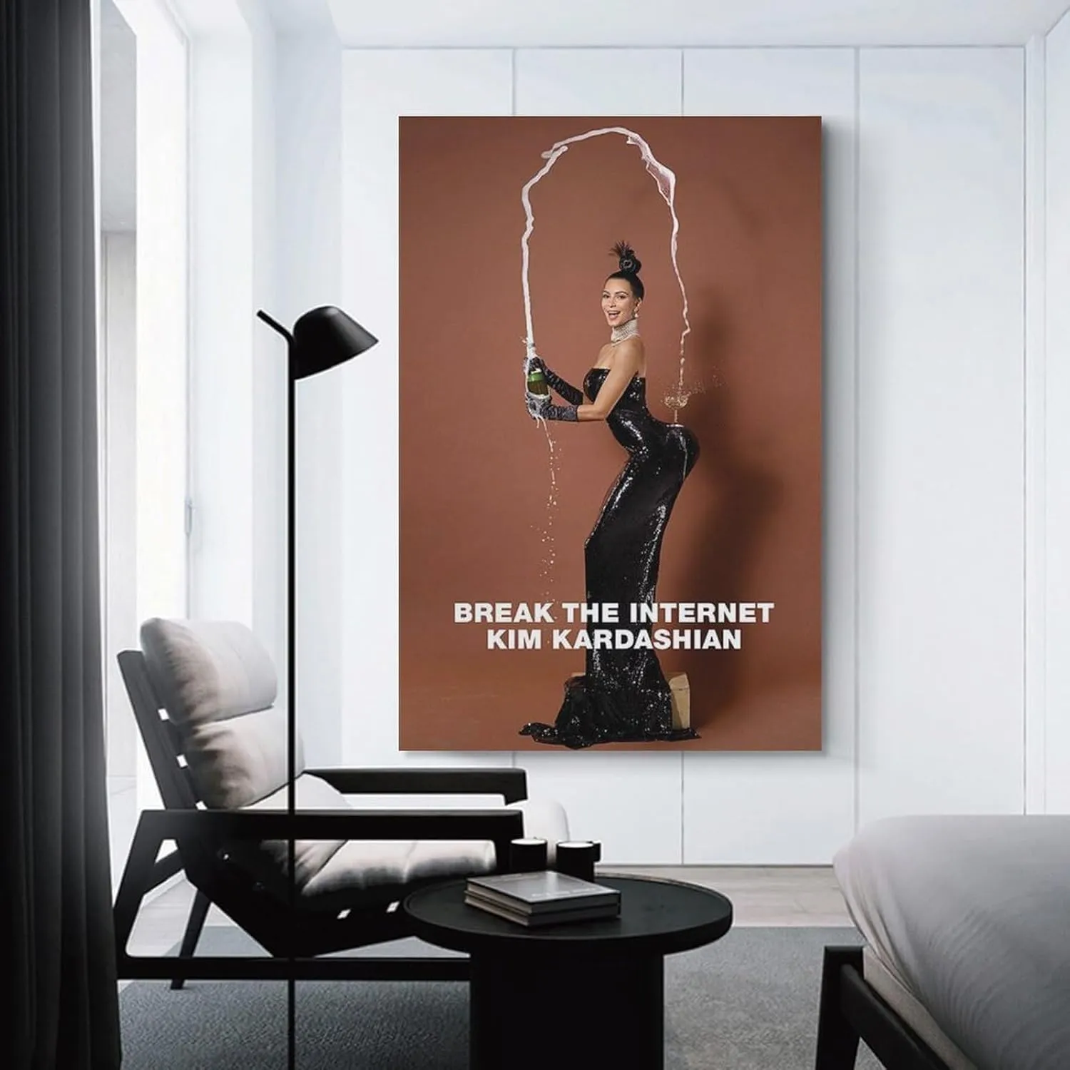 Model Kim Kardashian Sexy Poster (5) Room Aesthetic Poster Print Art Wall Painting Canvas Posters Modern Bedroom Decor 24x36inch(60x90cm)