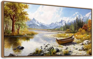 Mofutinpo Mountain Landscape Wall Art - Nature Forest Canvas Art for Living Room, Bedroom & Dining Room - Framed Paintings for Wall Decor - Large Scenic Artwork for Home 20x40IN