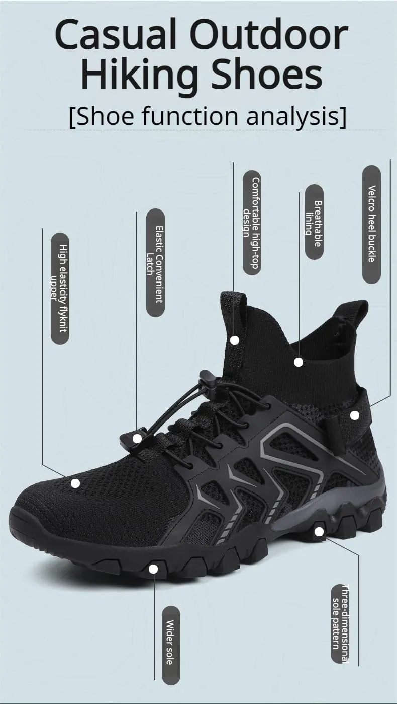 Mokcoliy]【Outdoor Breathable Shoes Men's & Women's Hiking Boots with Slip- Sole - -Day Comfort High-Top Design for Winter Trekking, Mountain Climbing & Urban Adventures