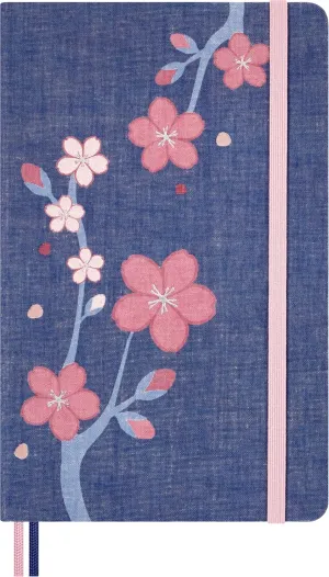 Moleskine Limited Edition Sakura Notebook, Hard Cover, Large (5" x 8.25"), Ruled, Cherry Blossoms, 176 pages