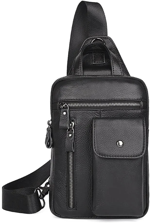 Multi-function Large Capacity Single Shoulder Crossbody Bag Retro Chest Bag Outside Portable Bag