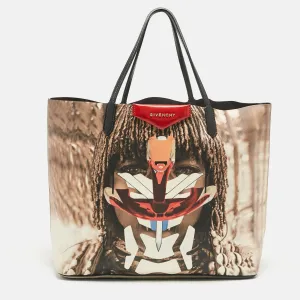 Multicolor Printed Coated Canvas Large Antigona Shopper Tote