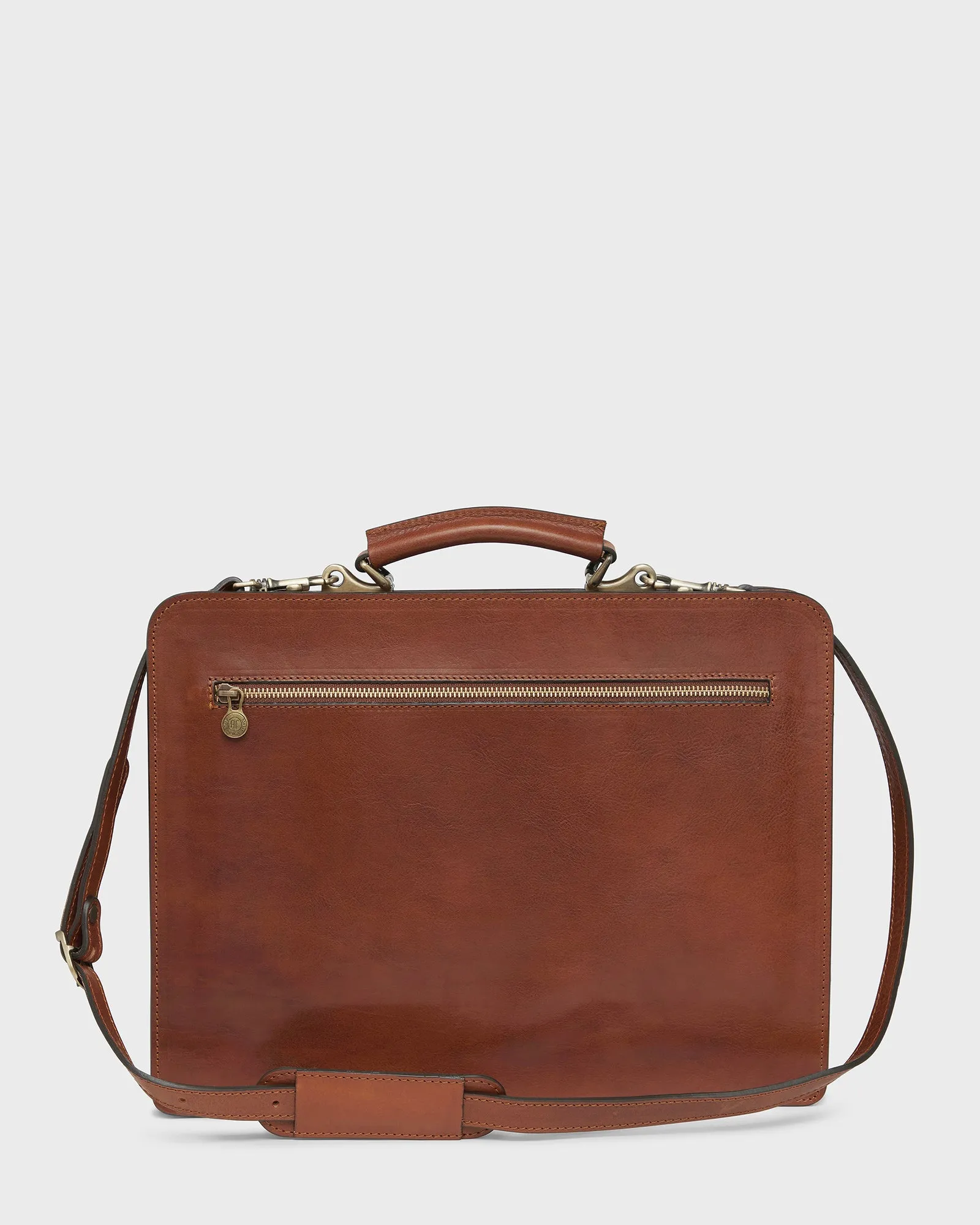 Munich Matt Brown - Leather Briefcase double compartments