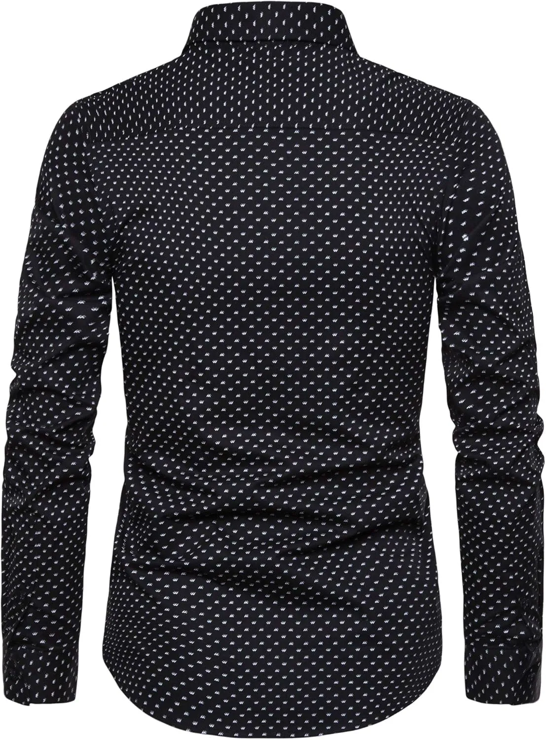 MUSE FATH Men's Printed Cotton Casual Long Sleeve Regular Fit Dress Shirt