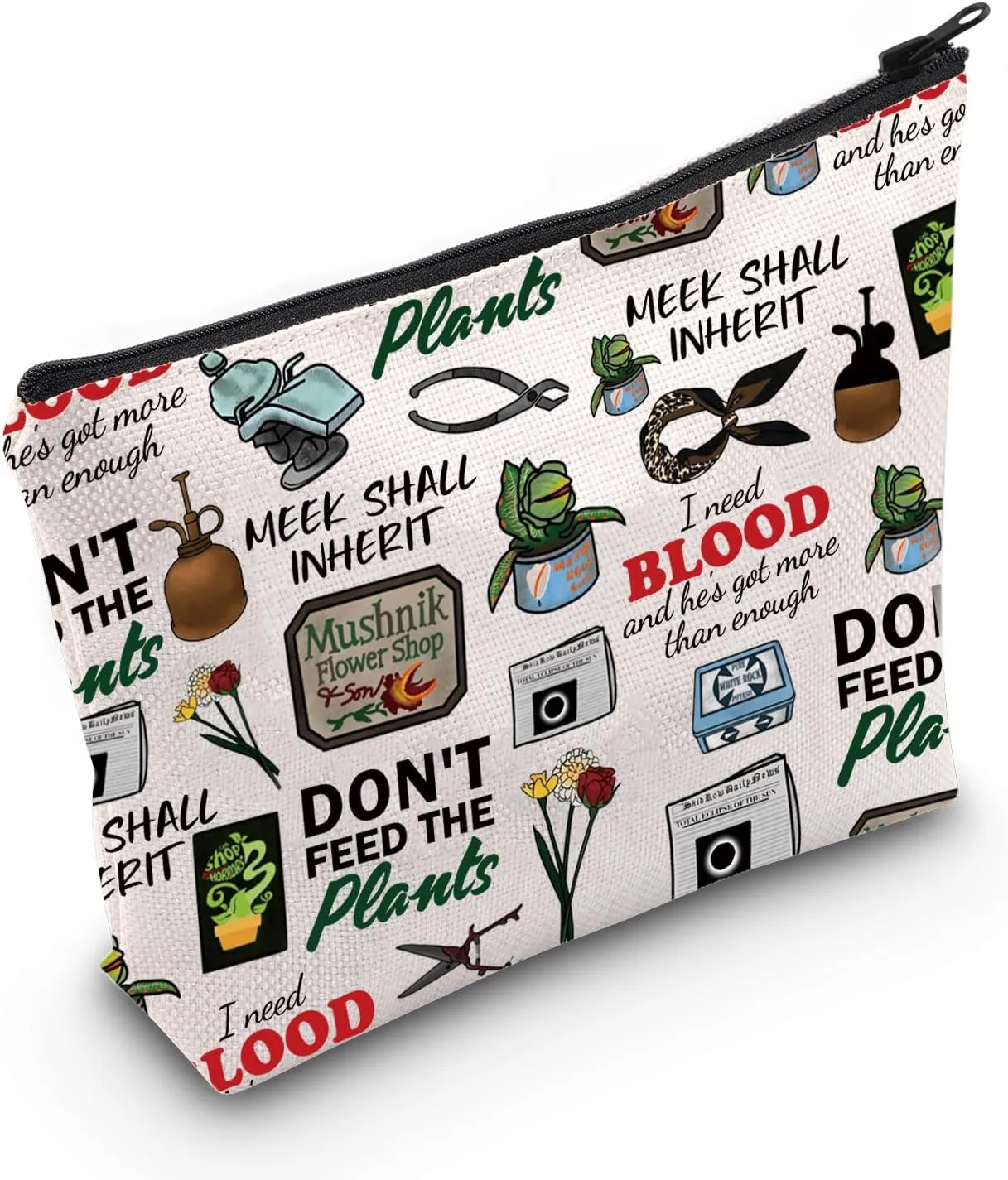 Musical Inspired Gift Musical Theater Zipper Pouch Makeup Bag Gift For Actor Actress (Plants Bag)
