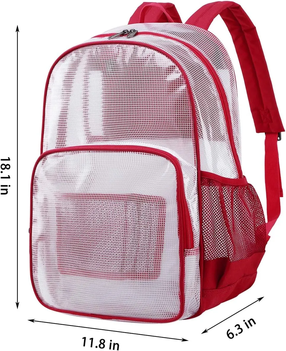 mygreen Clear Backpack, Heavy Duty School Bag for 15.6 Laptop