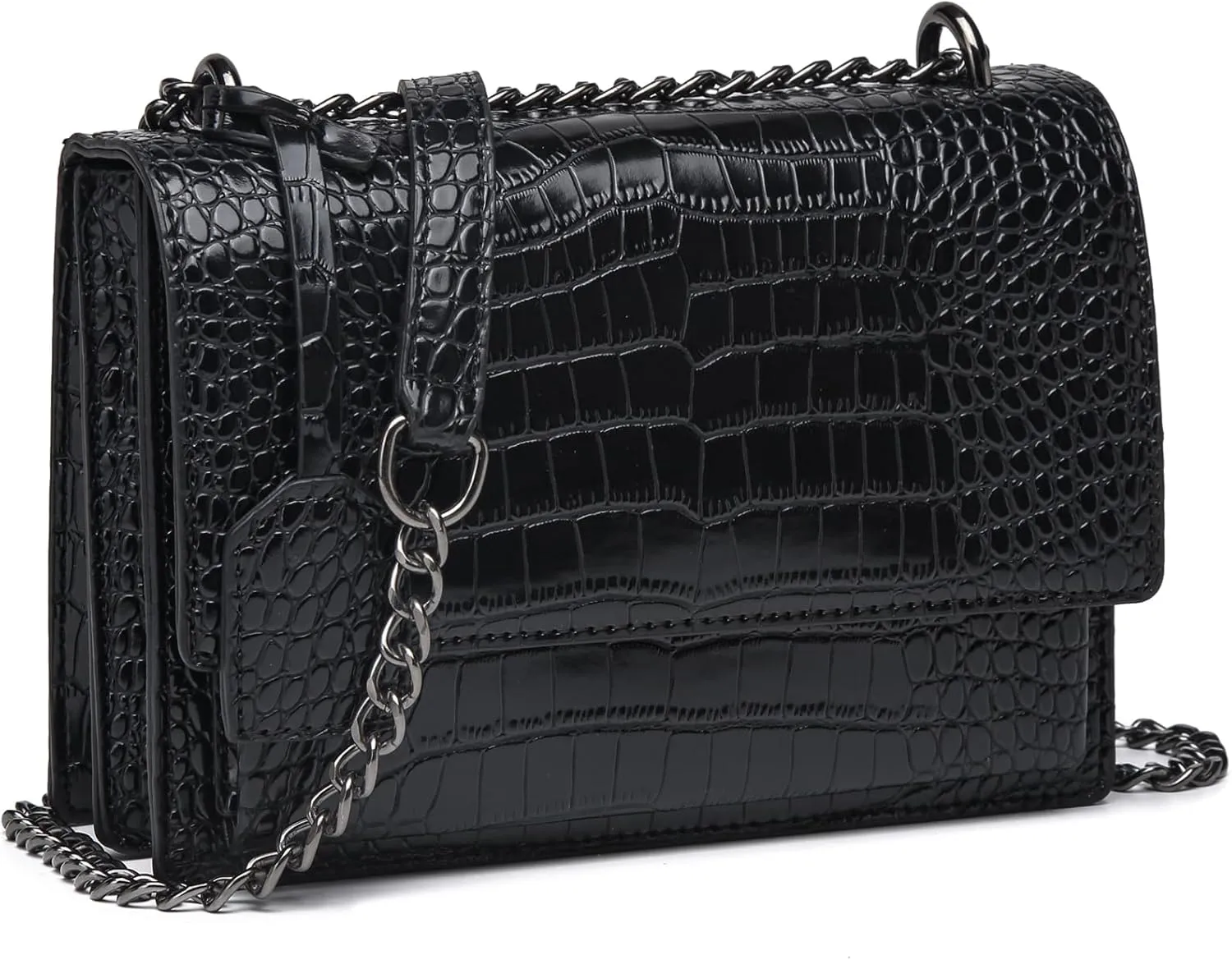 MYHOZEE Crossbody Bags for Women Snake Print Leather Cross Body Chian Purse Trendy Ladies Clutch Satchel