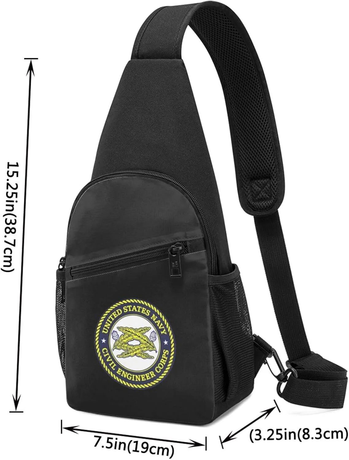 Navy Civil Engineer Corps Unisex Chest Bag Lightweight Crossbody Shoulder Bag Travel Pocket