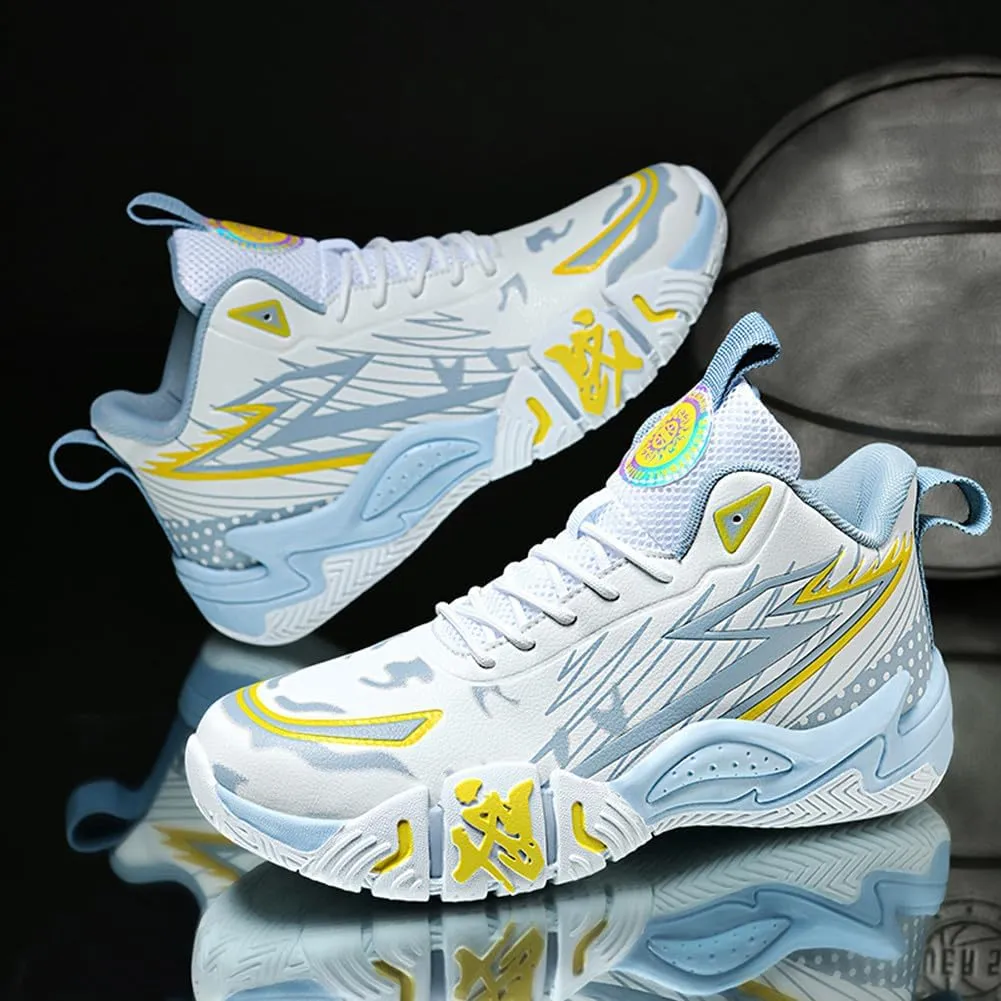 NCNDB Unisex Fashion Basketball Shoes High Top Anti Slip Sneakers Breathable Running Sports Shoes